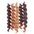 ʻO ka lauoho Synthetic Bulk Deep Wave Crochet Hair Extension